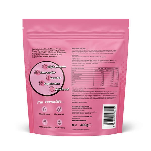 Muscle Moose Protein Shake 400G - Strawberries And Cream