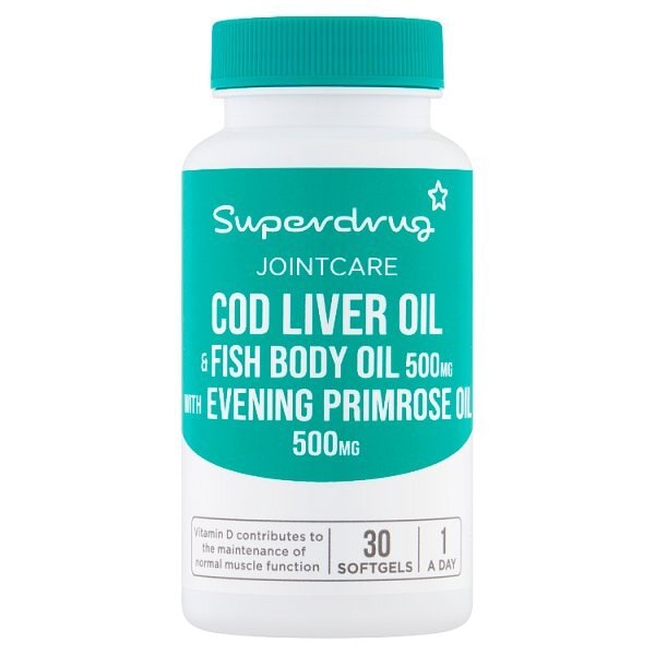 Superdrug Cod Liver Oil 500mg & Evening Primrose 30s