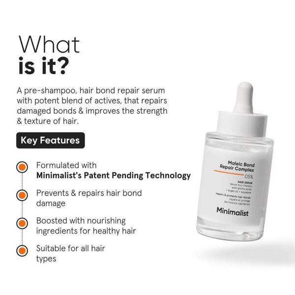 Minimalist Maleic Bond Repair Complex 05% Hair Serum 50ML