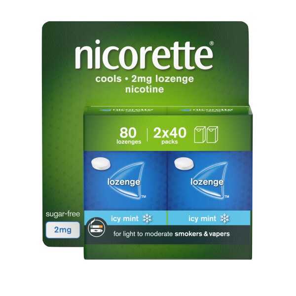 Nicorette Cools 4Mg Icy Mint Lozenges 80S (Stop Smoking)