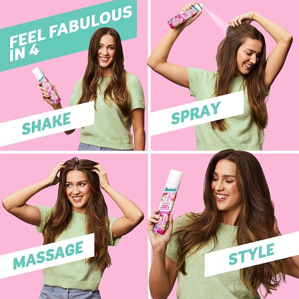Batiste Dry Shampoo Fresh Vanilla, Dry Hair Shampoo, 200Ml
