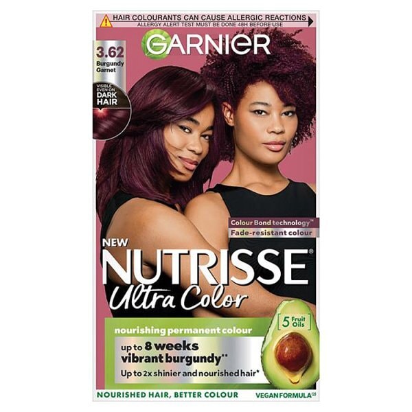 Garnier Nutrisse Ultra Colour 3.62 Burgundy Garnet Permanent Hair Dye