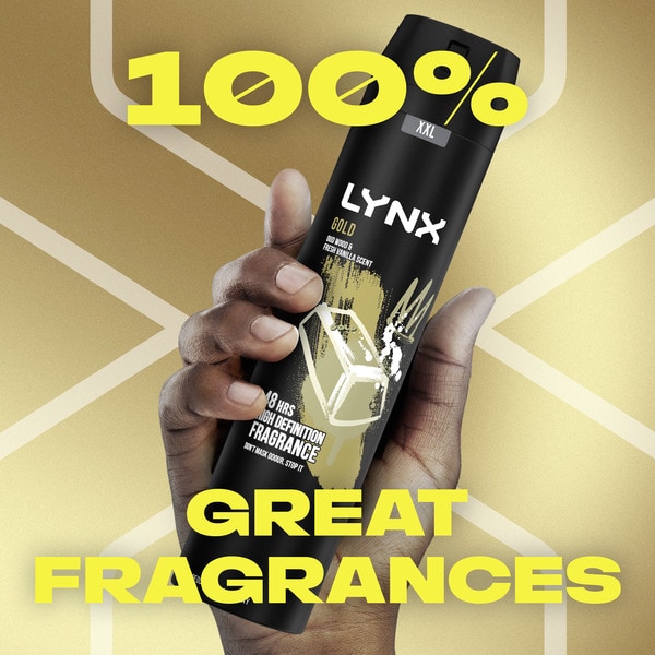 Lynx Aerosol Bodyspray Xxl Gold 250ml