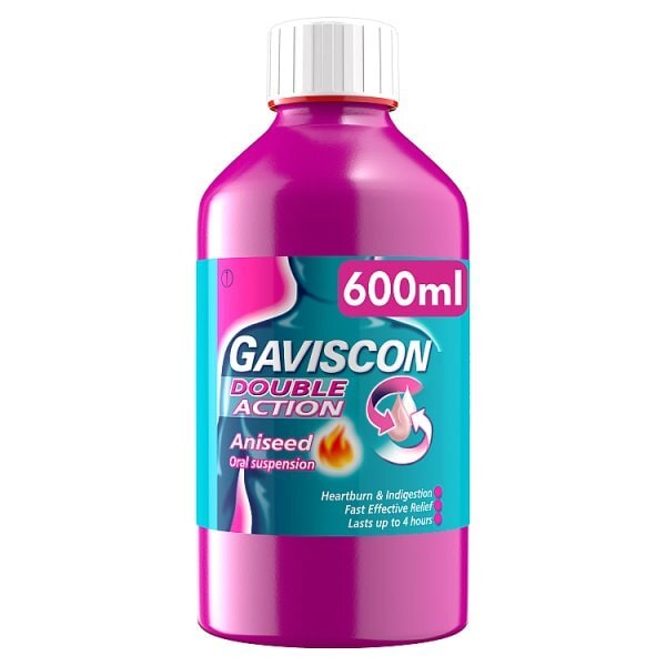 Gaviscon Double Action Aniseed Flavour 600Ml