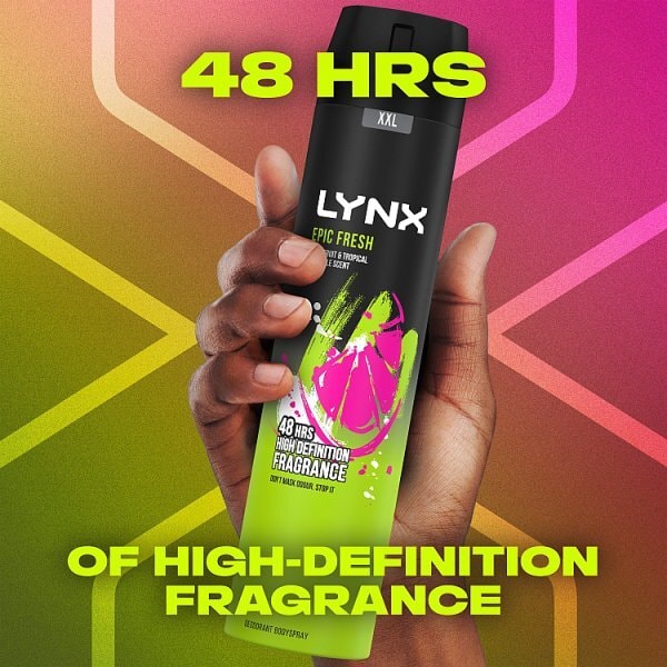 Lynx Deodorant Bodyspray Aerosol Epic Fresh 250ml