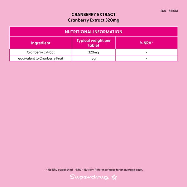 Sd Cranberry Extract Tablets 400mg 30s