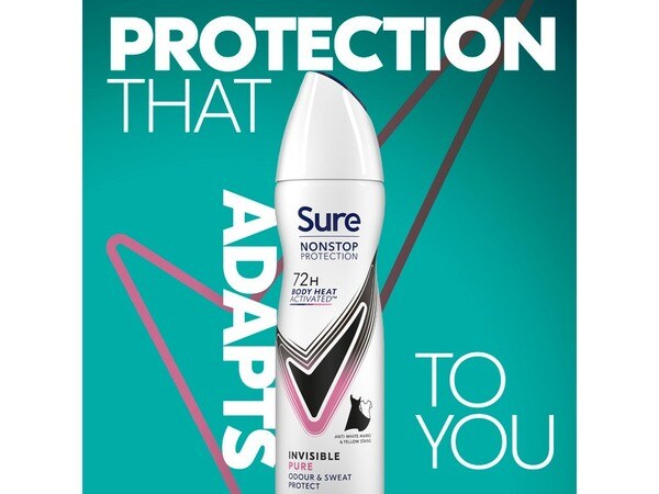 Sure Nonstop Protection Invisible Pure Anti-Perspirant Aerosol 150 ml
