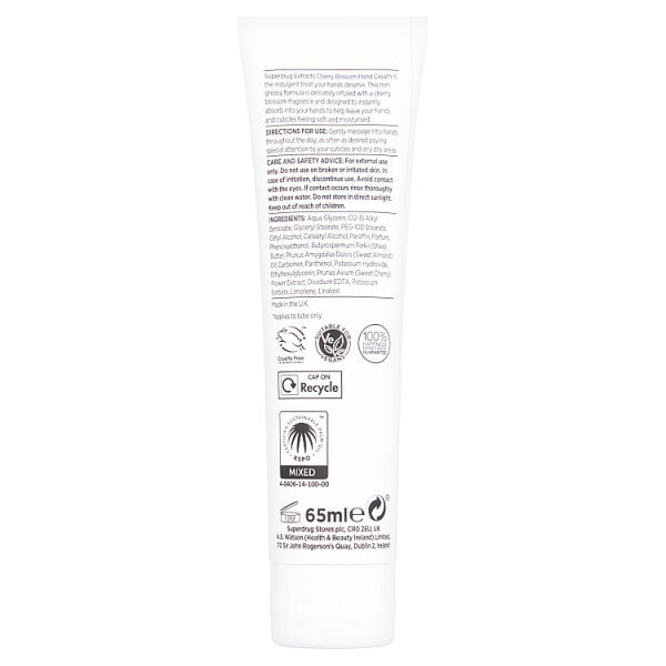Superdrug Extracts Cherry Blossom Hand Cream 65ml