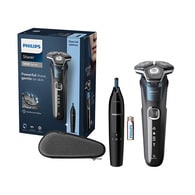 Philips Series 5000 Blue With Nose Trimmer