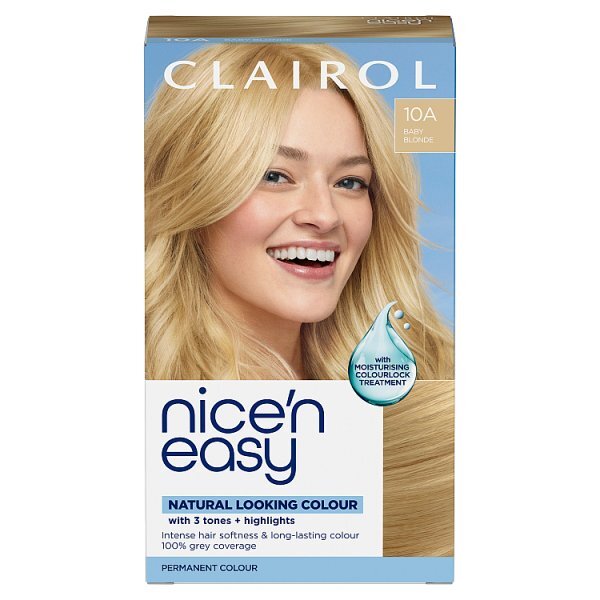 Clairol Nice'N Easy Crème Permanent Hair Dye 10A Baby Blonde