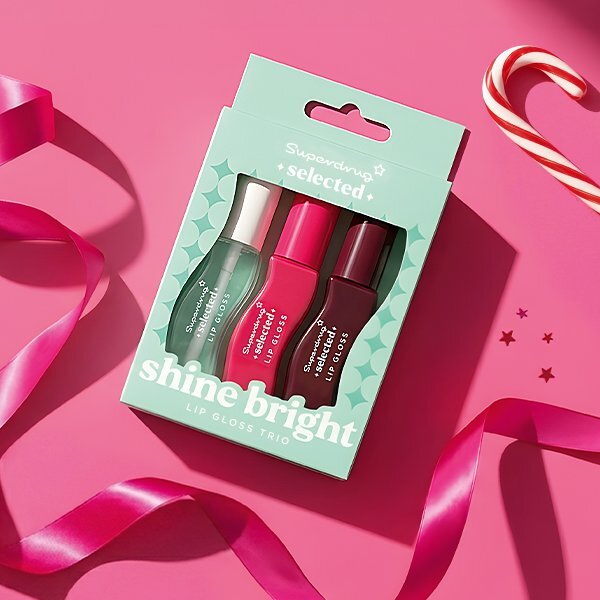 Selected By Superdrug Shine Bright Lip Gloss Trio Gift Set