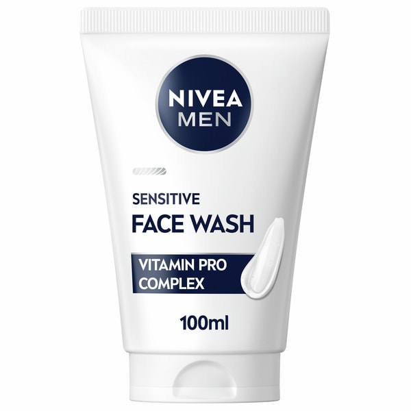 NIVEA MEN Sensitive Face Wash with 0% Alcohol, 100ml