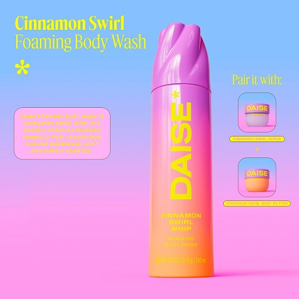 DAISE Foaming Body Wash Cinnamon Swirl, 265 ml