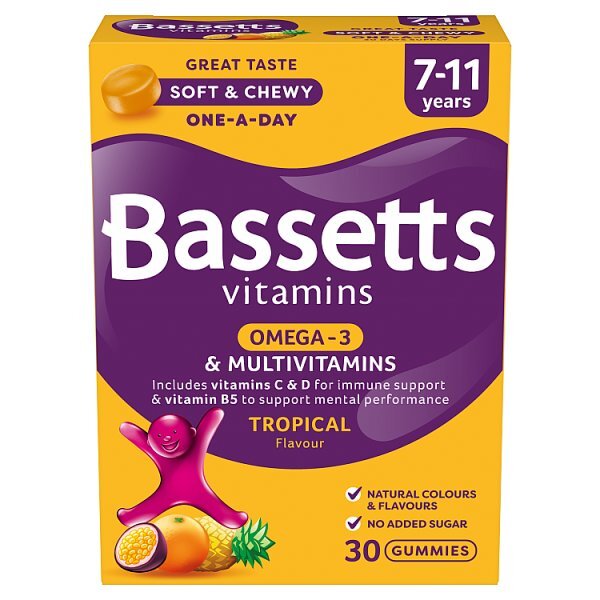 Bassetts Vitamins 7-11 Multivitamins + Omega 3 Pastilles 30s