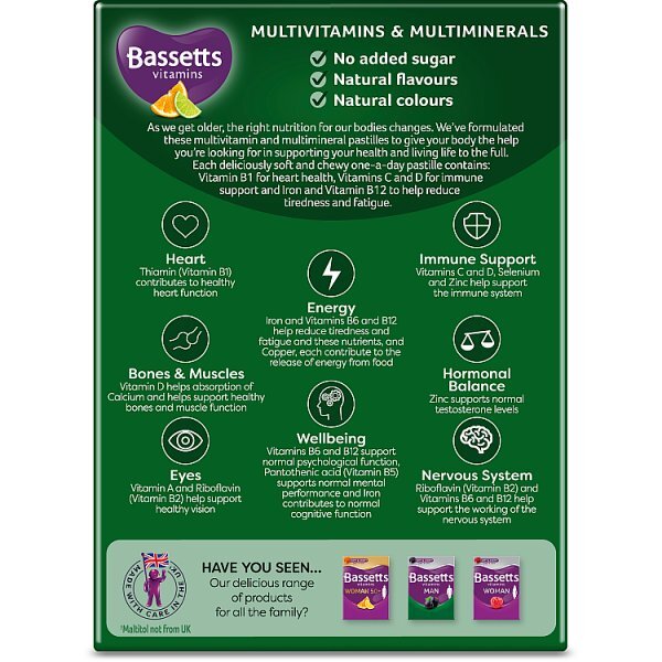 Bassetts Vitamins for Men 50 30 1 A Day