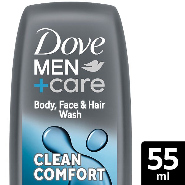 Dove Men+Care Hydrating Clean Comfort 3in1 Hair, Face & Body Wash 55ml