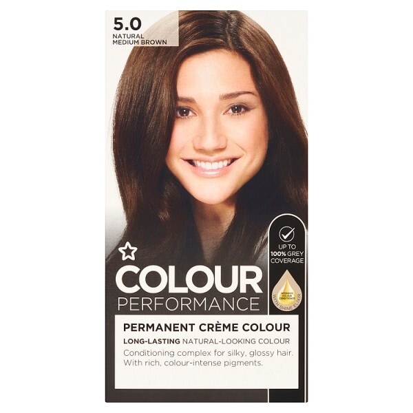 Superdrug Performance Permanent Hair Dye Medium Brown 5.0