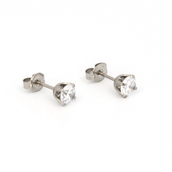 Stainless steel clearance cz earrings