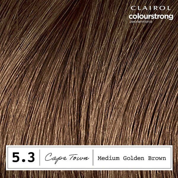 Clairol Colour Strong Permanent Hair Dye 5.3 Medium Golden Brown