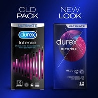 Durex Intense Condoms Ribbed & Dotted Regular Fit 12s