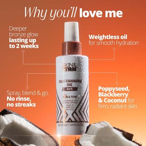 Skin & Tan Tan & Tone Oil Dark