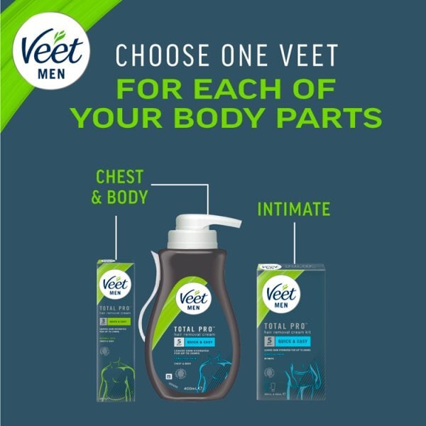Veet Men In Shower Hair Removal Cream Body Normal 150ml