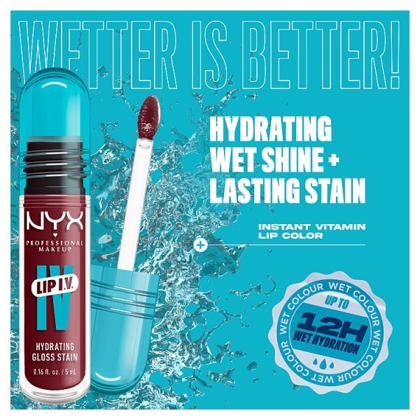 NYX Professional Makeup Lip IV Hydrating Lip Stain Gloss Dripping Rose