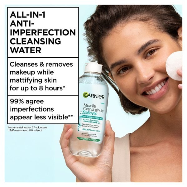 Garnier Micellar Salicylic Cleansing Water Blemish Prone Skin 400ml