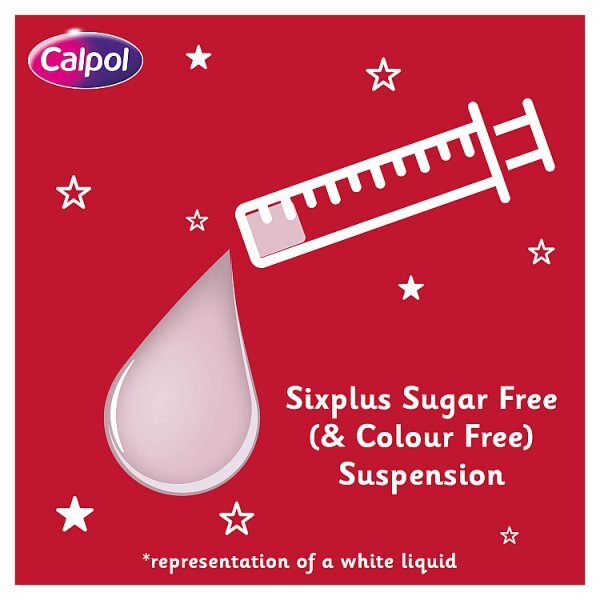 Calpol 6+ Years Suspension Strawberry Sugar Free 80ml