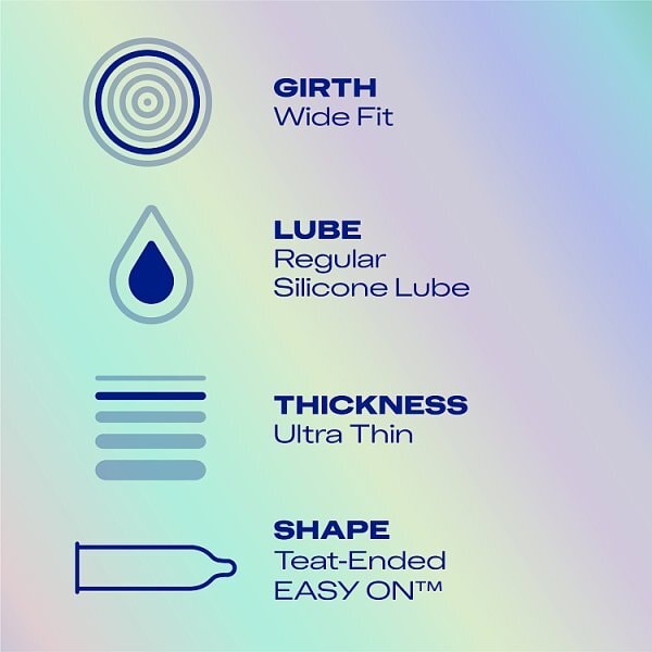 Durex Nude Wide Fit Condoms 10Pk