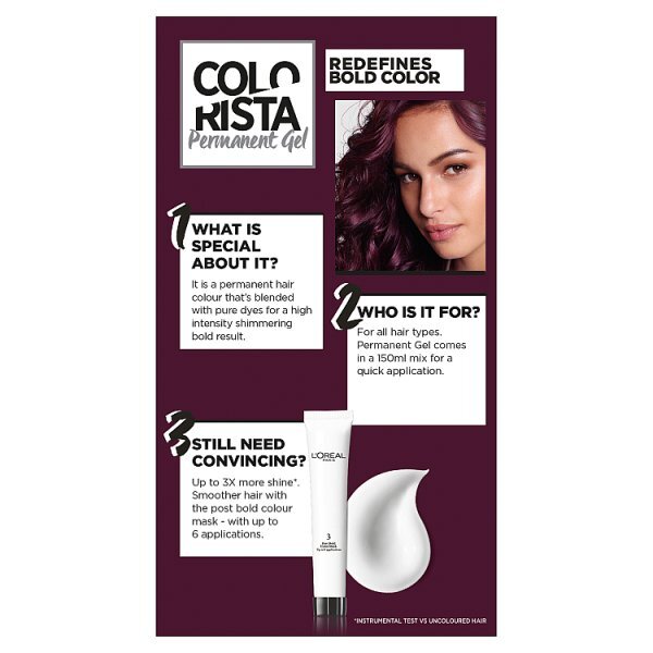 DNRAD L'Oreal Colorista Dark Purple Permanent Gel Hair Dye