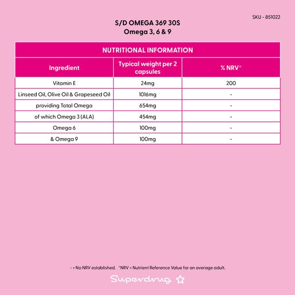 Superdrug Omega 369 30s