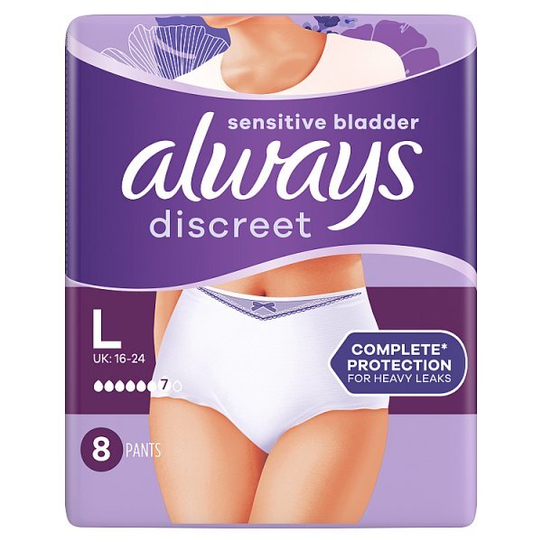 Always Discreet Underwear Inco Pants Plus Large X8