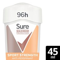 DNR Sure Maximum Protection Sport Strength Anti-Perspirant Cream 45 ml