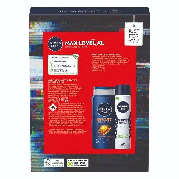 Nivea Men Max Level Xl Shower & Deodorant Gift Set