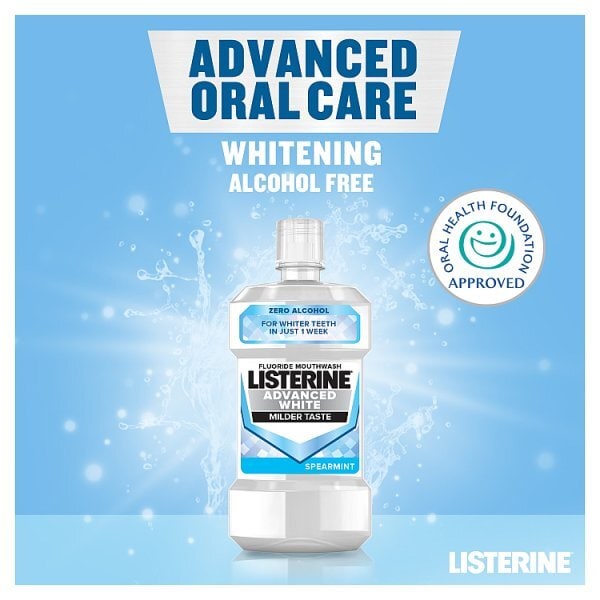 Listerine Advanced White Milder Taste Mouthwash 500ml