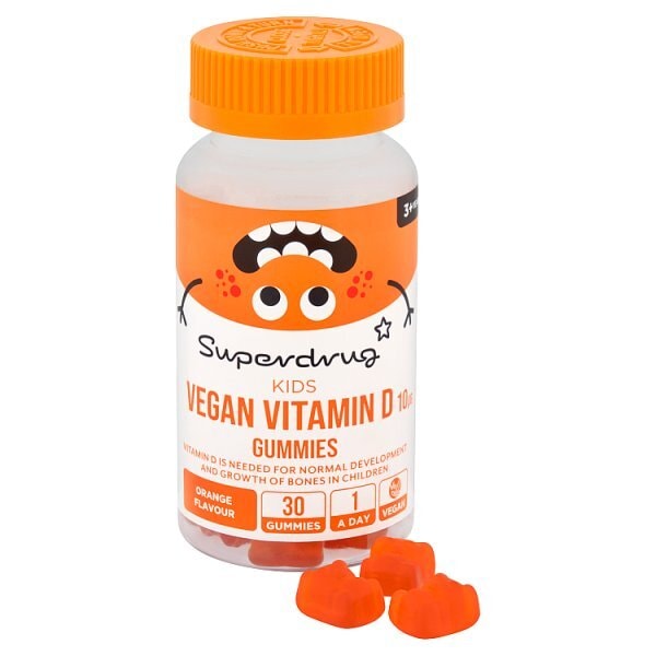 Superdrug Vegan Kids Vitamin D 10ug Gummies 30s