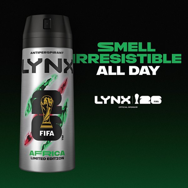 Lynx Africa Anti-Perspirant Deodorant Aerosol 150 ml Fifa World cup Limited Edition