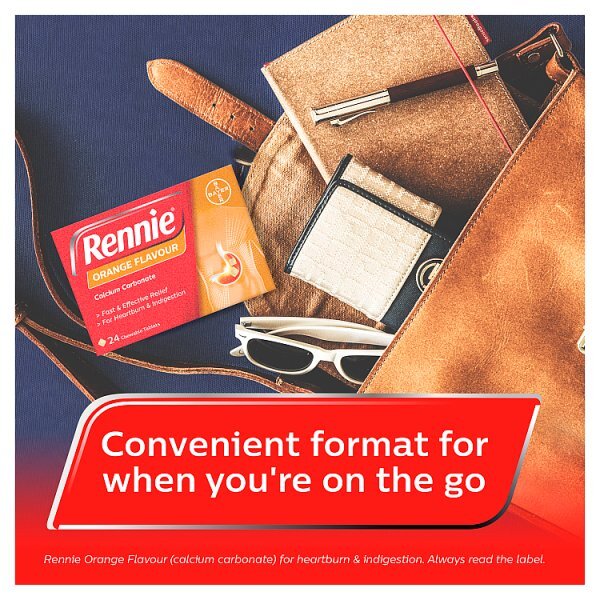 Rennie Orange Flavour 24 Chewable Tablets