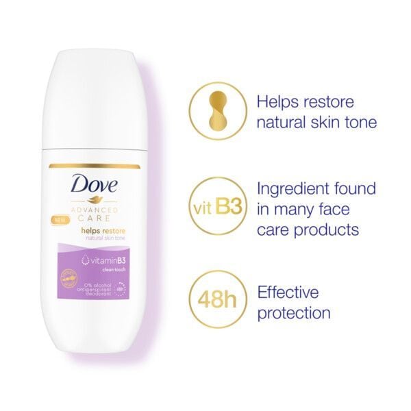 Dove Advanced Care Clean Touch Roll On 100ml