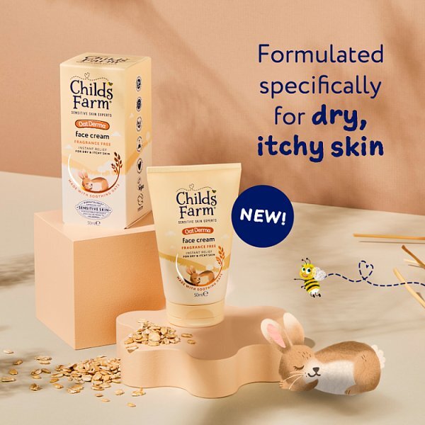 Childs Farm Oatderma Face Cream Fragrance-Free 50Ml