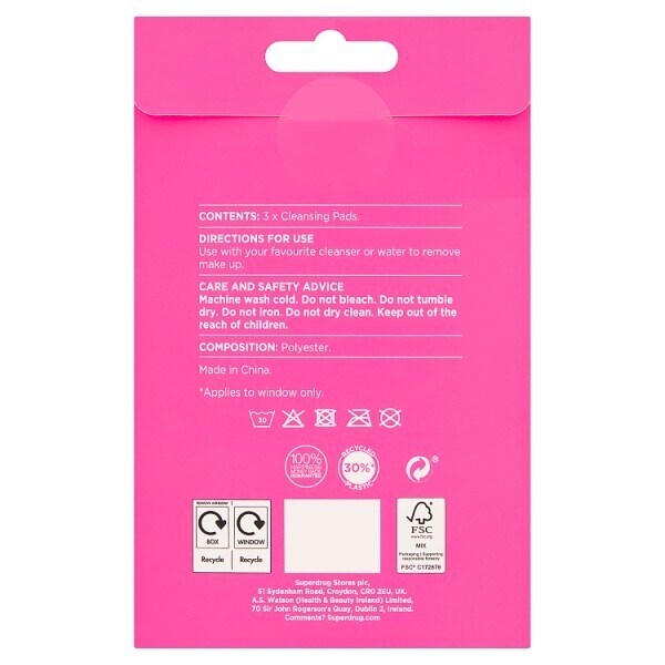 Superdrug Facial Cleansing Pads 3 Pack