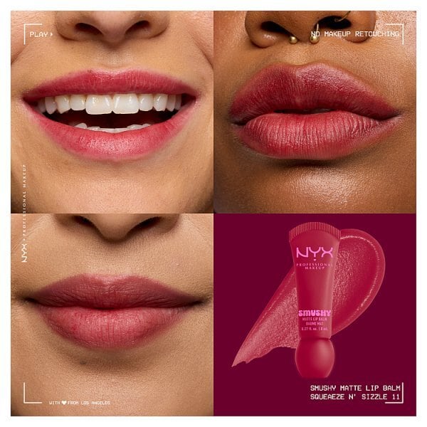 NYX Professional Makeup Smushy Matte Lip Balm Squeezensizzle