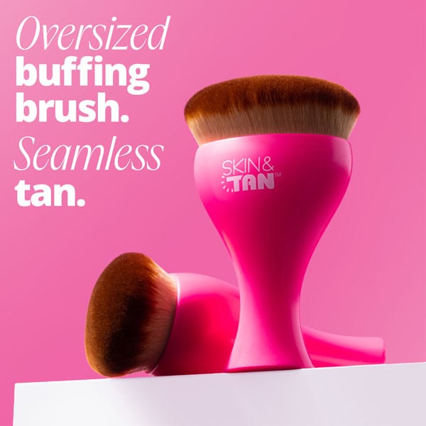 Skin & Tan Pink Gloss Body Buffing Brush