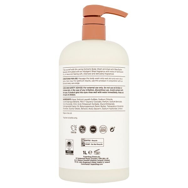 Superdrug Extracts Shea Body Wash 1L