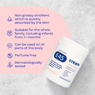 E45 Moisturising Cream for Dry Skin 500g