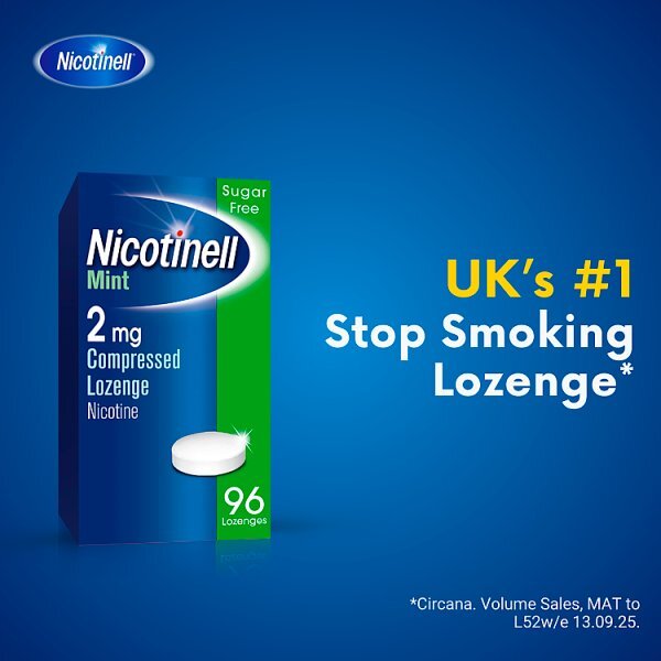 Nicotinell Lozenge Stop Smoking Aid 2 mg Mint 96 Pieces