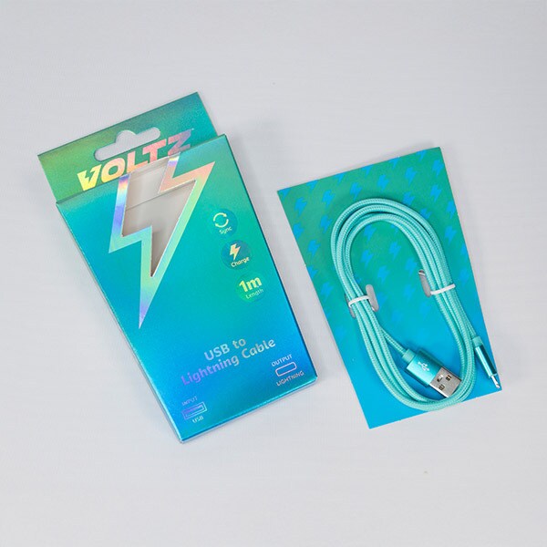 Voltz Usb To Lightning Cable Turquoise