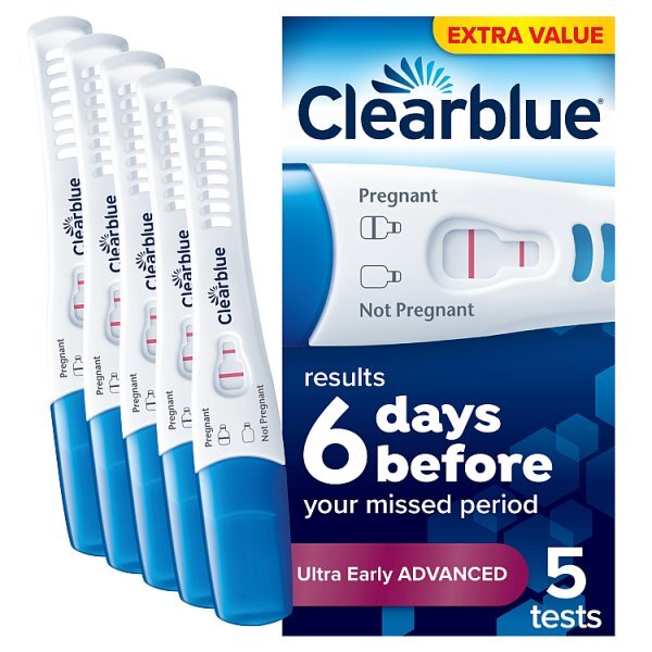 Clearblue Visual Early Advanced Stick Pregnancy 5Ct Csx12