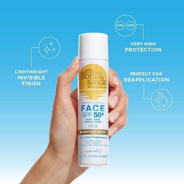 Bondi Sands Fragrance Free Face Mist Spf 50+ 60g